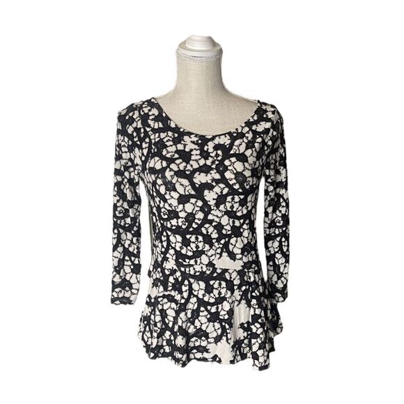 Anthropologie Leifsdottir Webbed Tales Boatneck Peplum Top - Picture 2 of 14